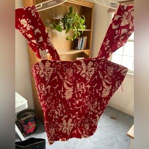 Red and beige L Old Navy Top